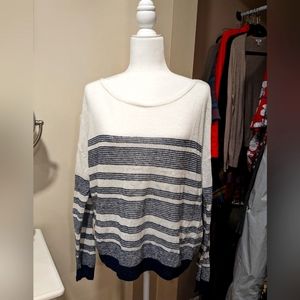 EUC Splendid navy/white striped sweater